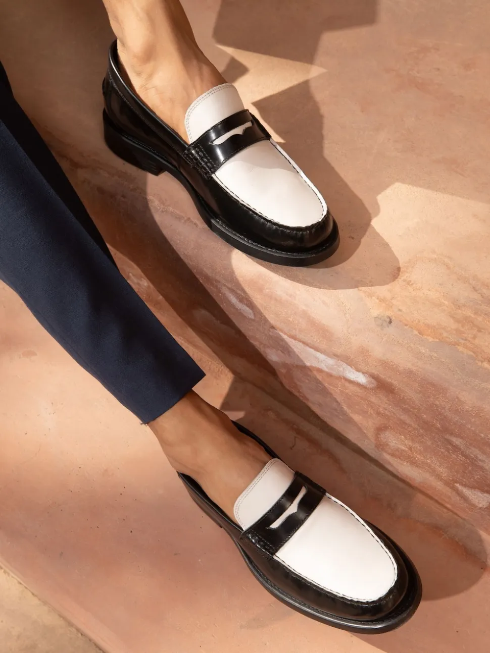 Off The Hook White Monro Loafer Formal Casual Slip-On Leather Shoes