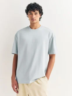 Olive Green /Ice Grey/Orange Rust Relaxed Fit Heavyweight T-Shirts 3 Pack