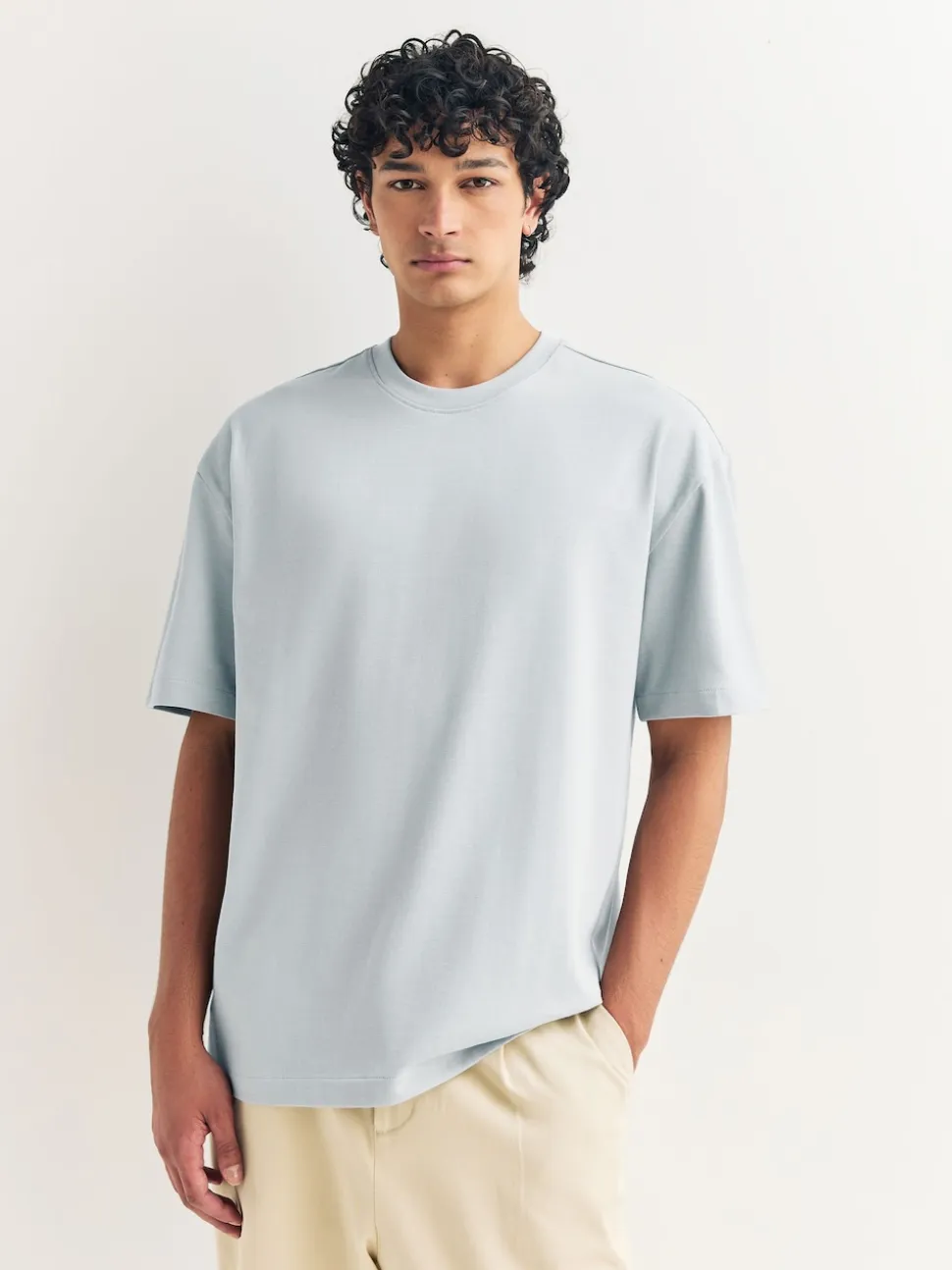 Olive Green /Ice Grey/Orange Rust Relaxed Fit Heavyweight T-Shirts 3 Pack