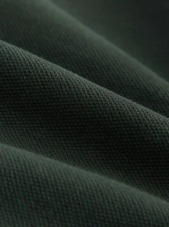 Olive Green Pique Jersey Long Sleeve Over Shirt