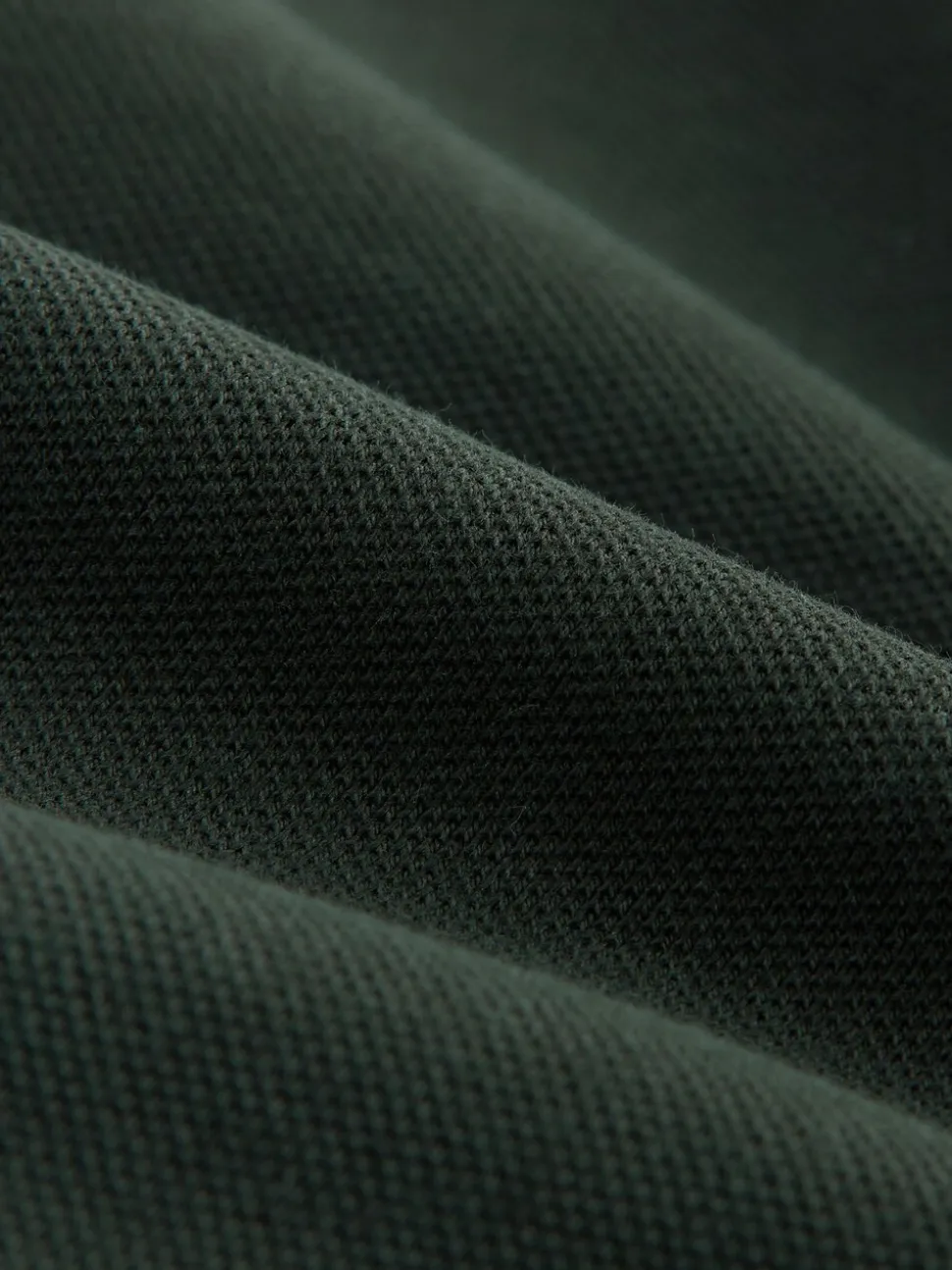 Olive Green Pique Jersey Long Sleeve Over Shirt
