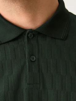 Olive Green Regular Fit N.Premium Smart Jaquard Polo Shirt