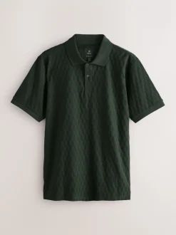 Olive Green Regular Fit N.Premium Smart Jaquard Polo Shirt