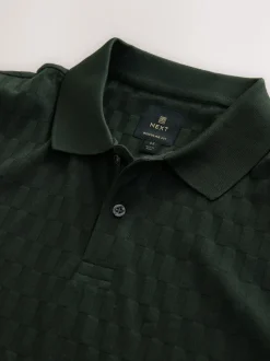 Olive Green Regular Fit N.Premium Smart Jaquard Polo Shirt