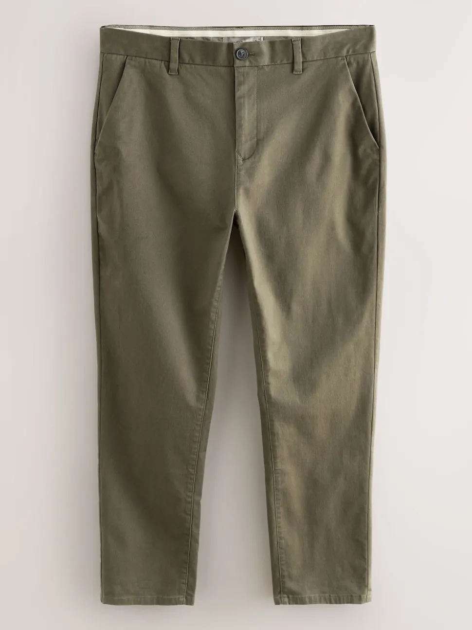 Olive Green Slim Fit Stretch Chinos Trousers