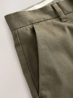 Olive Green Slim Fit Stretch Chinos Trousers