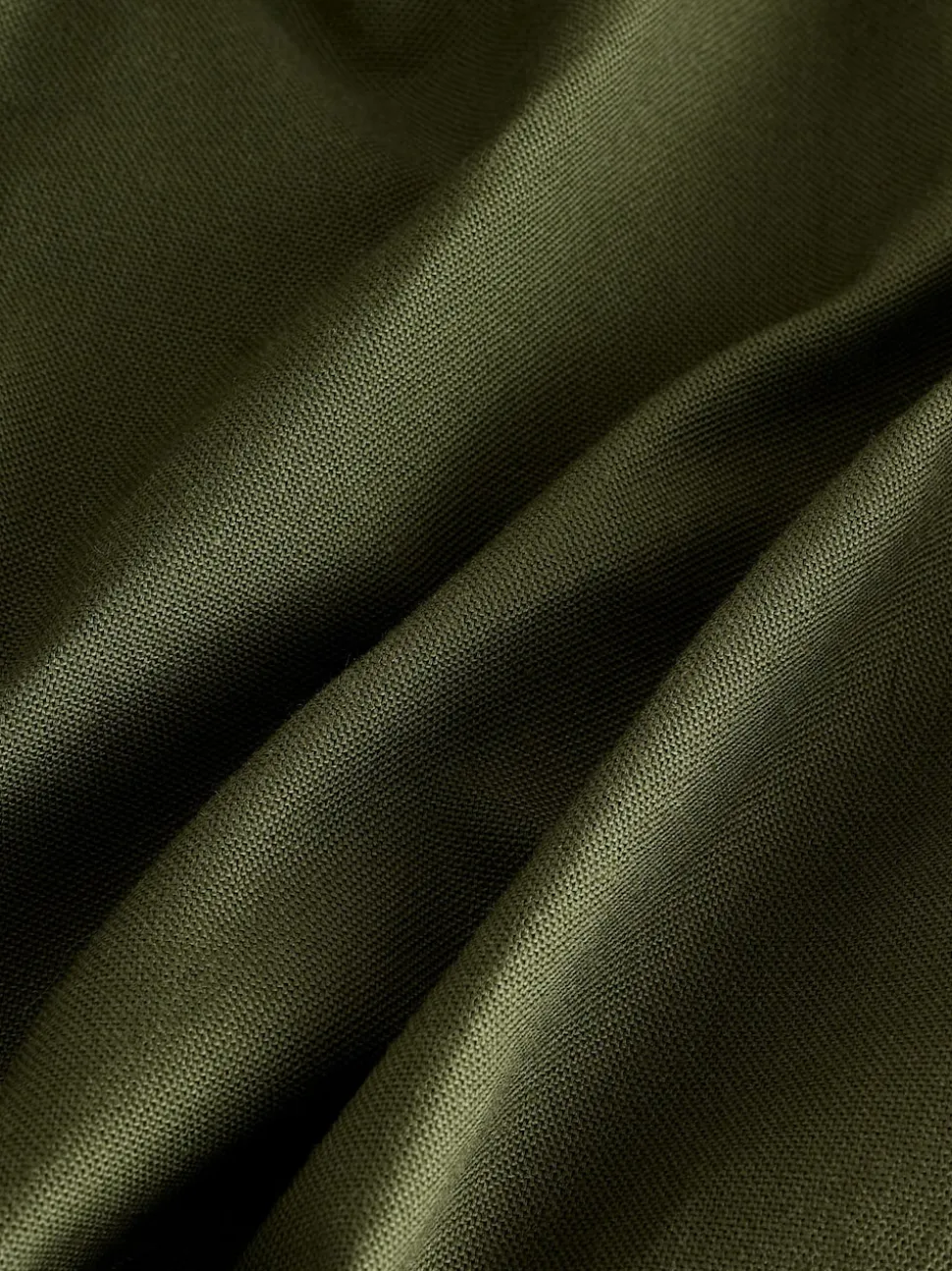Olive Green Stretch Oxford Short Sleeve Shirt