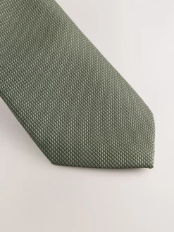 Olive Slim Textured Tie