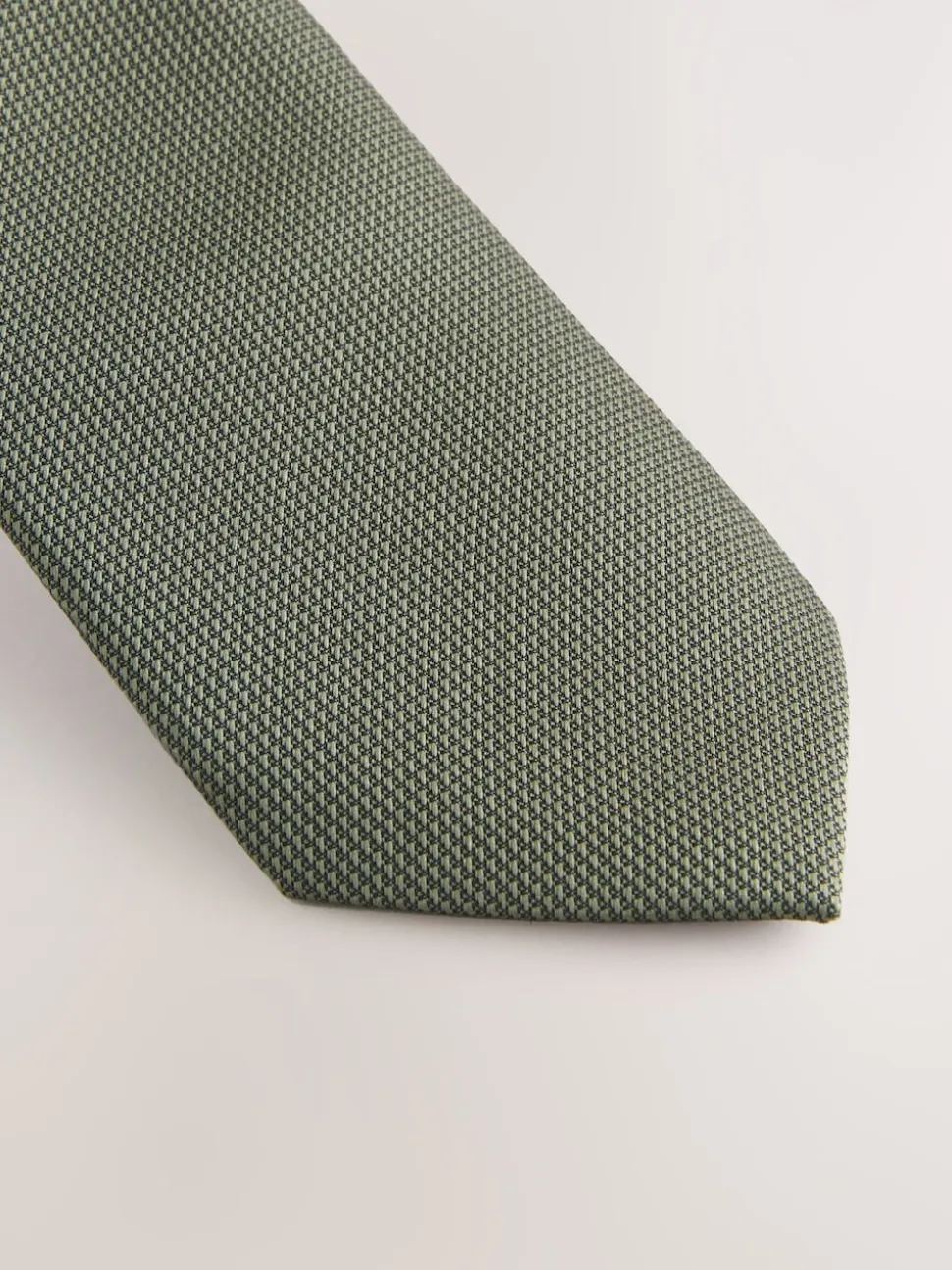 Olive Slim Textured Tie