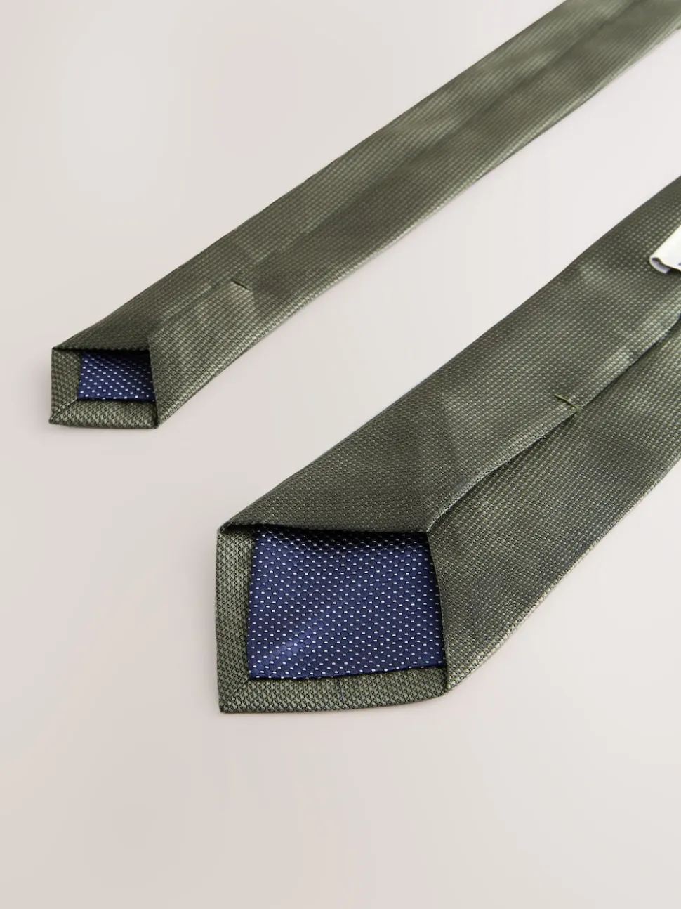 Olive Slim Textured Tie