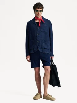 Oliver Spencer Blue Osborne Drawstring Faye Shorts