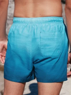 Ombre Blue Printed Swim Shorts