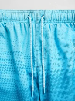 Ombre Blue Printed Swim Shorts