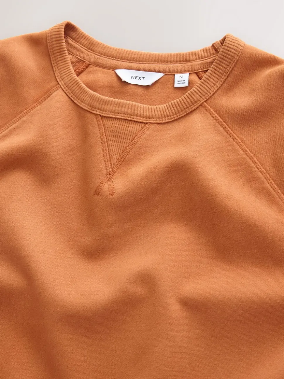 Orange Crew Sweatshirt Heavyweight Garment Washed