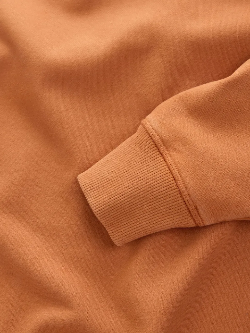 Orange Crew Sweatshirt Heavyweight Garment Washed
