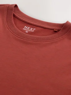 Orange Marl Regular Fit Essential Crew Neck Cotton T-Shirt