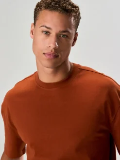 Orange Rust Relaxed Fit Heavyweight T-Shirt