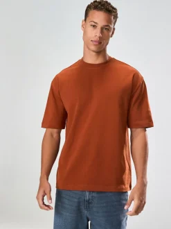 Orange Rust Relaxed Fit Heavyweight T-Shirt