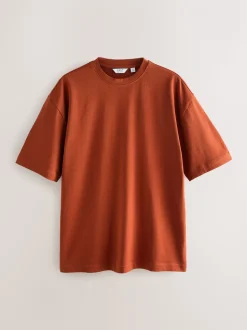 Orange Rust Relaxed Fit Heavyweight T-Shirt