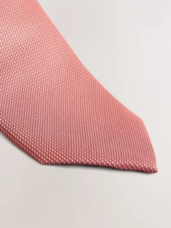 Orange Slim Textured Tie