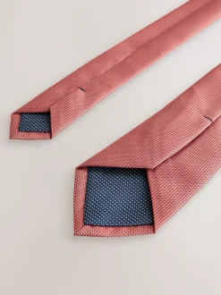 Orange Slim Textured Tie