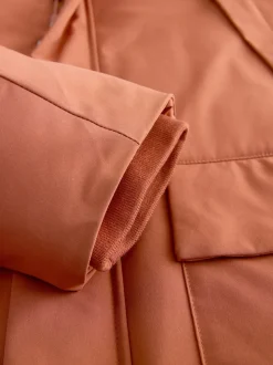 Orange ThermoGen Parka Jacket with Borg Lining