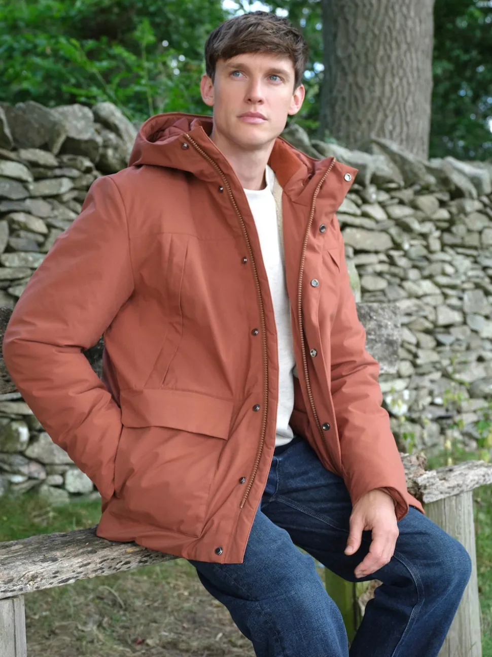 Orange ThermoGen Parka Jacket with Borg Lining
