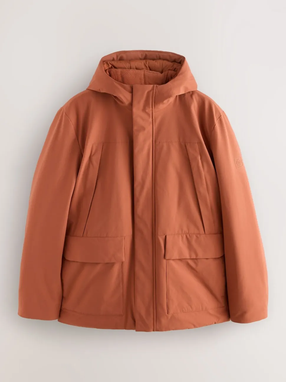 Orange ThermoGen Parka Jacket with Borg Lining