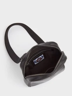 Osprey London Black Carter Saddle Leather Small Messenger Bag