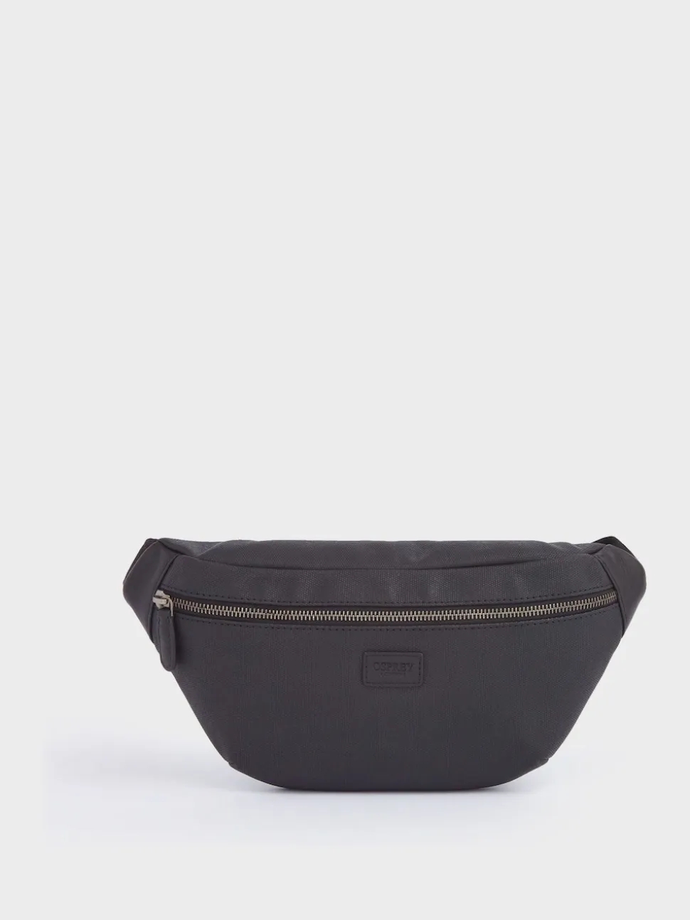 Osprey London Black Grantham Waxed Canvas & Leather Bumbag