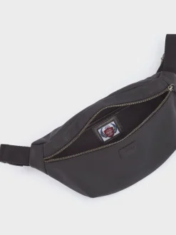 Osprey London Black Grantham Waxed Canvas & Leather Bumbag