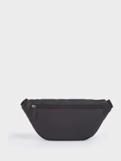 Osprey London Black Grantham Waxed Canvas & Leather Bumbag