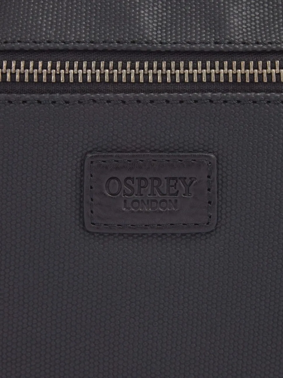Osprey London Black Grantham Waxed Canvas & Leather Bumbag