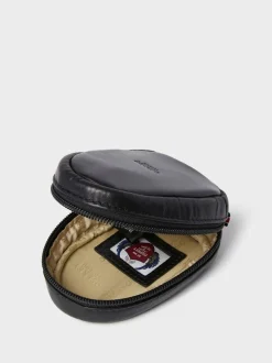 Osprey London Black Leather Charger Pouch