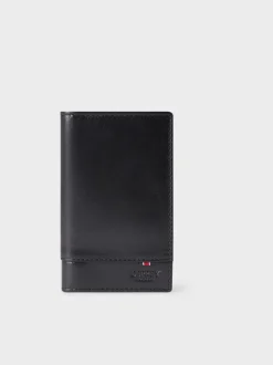 Osprey London Black Leather Micro Leather Dress Wallet