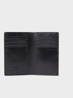 Osprey London Black Leather Micro Leather Dress Wallet