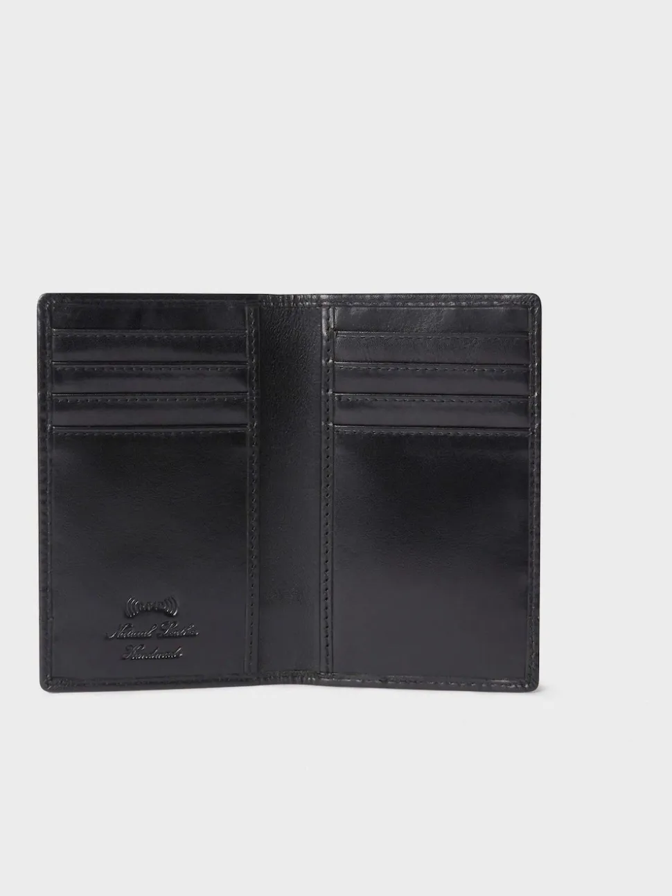 Osprey London Black Leather Micro Leather Dress Wallet