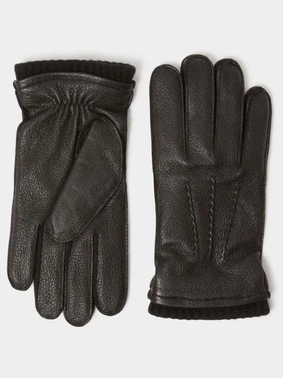 Osprey London Black The Alfie Leather Gloves