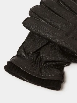 Osprey London Black The Alfie Leather Gloves