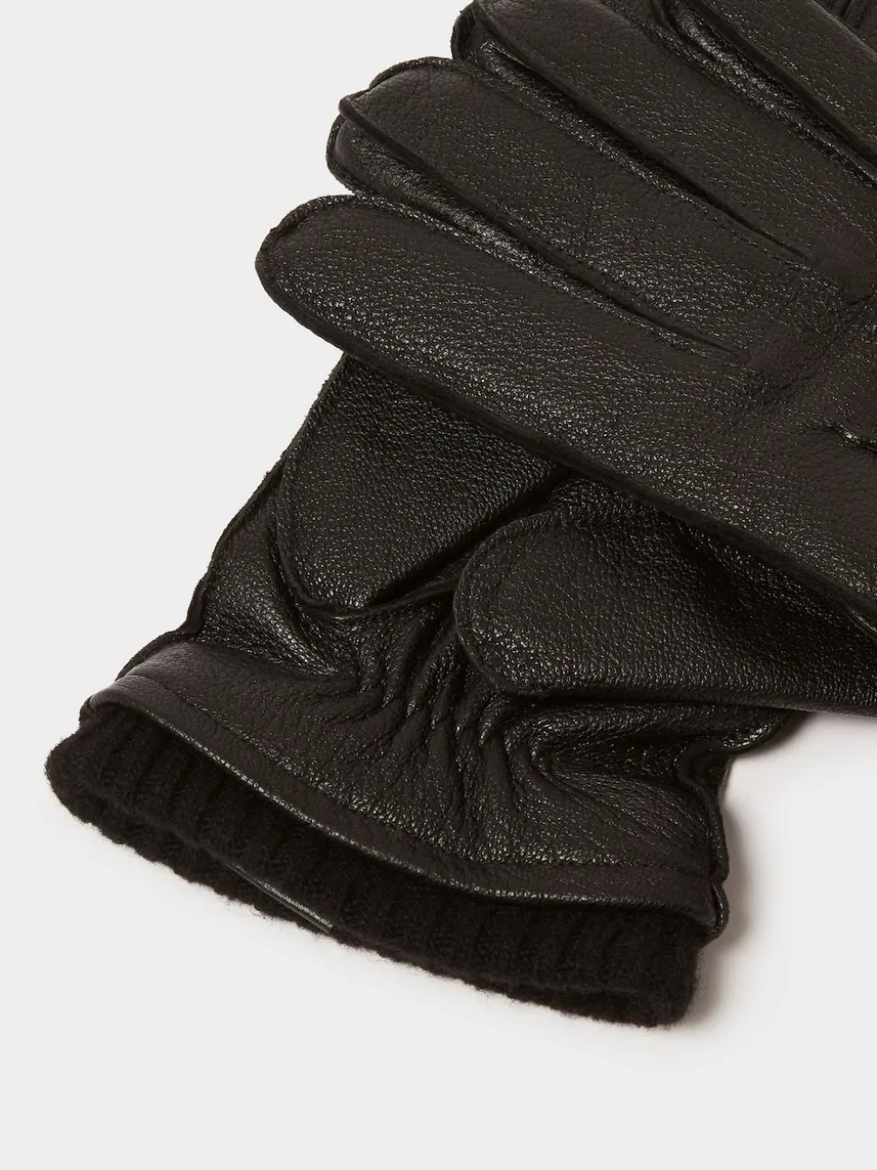 Osprey London Black The Alfie Leather Gloves