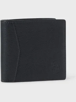 Osprey London Black The Compass Leather Card Wallet