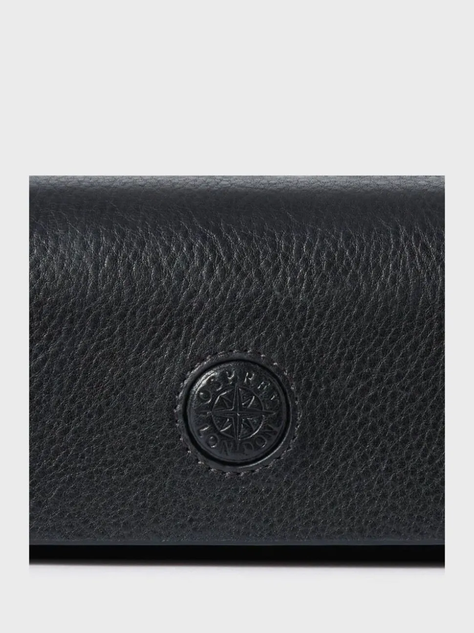 Osprey London Black The Compass Leather Glasses Case