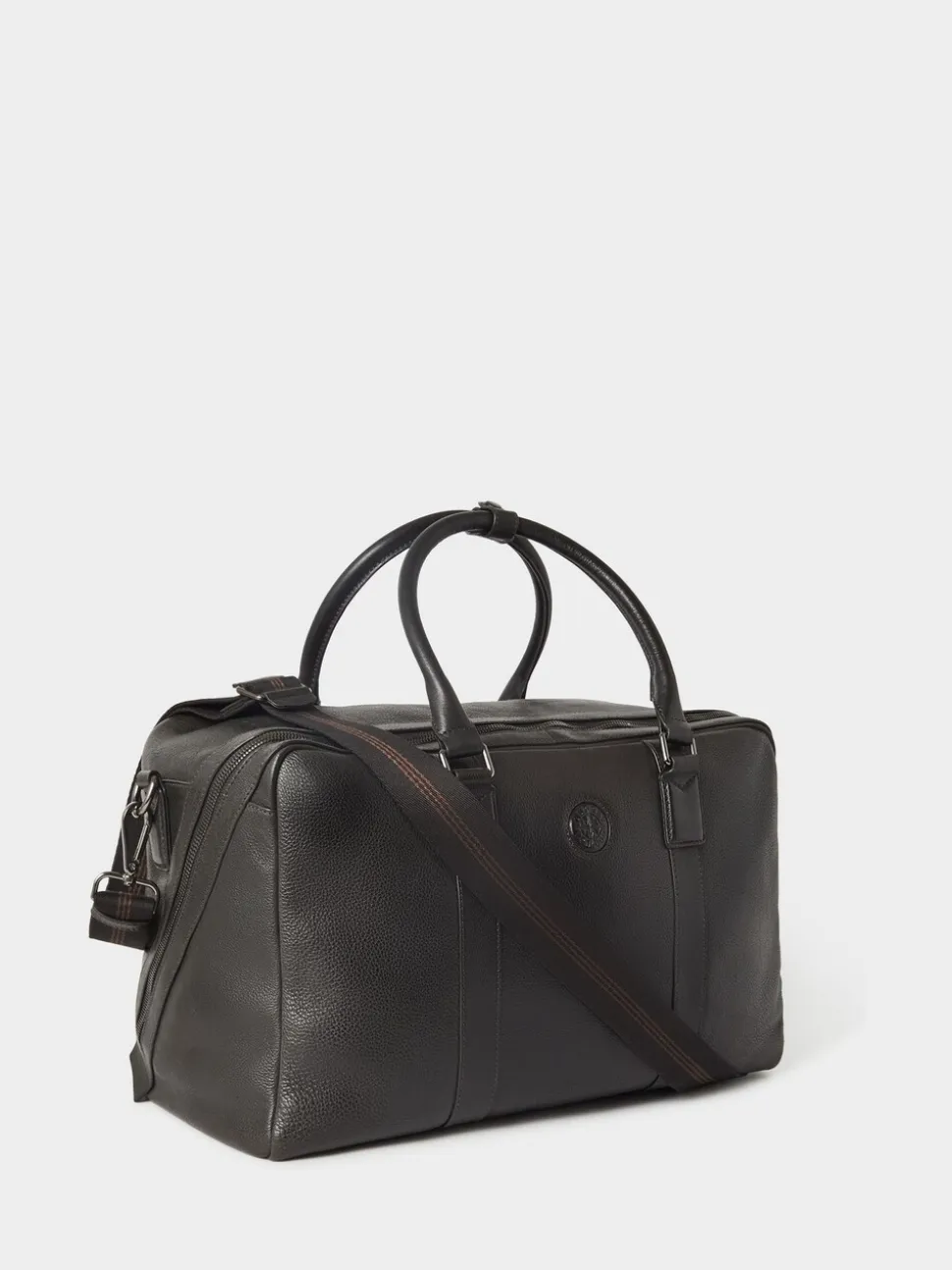 Osprey London Black The Compass Leather Weekender Bag
