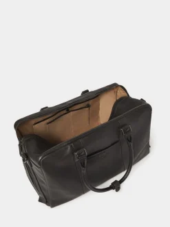 Osprey London Black The Compass Leather Weekender Bag