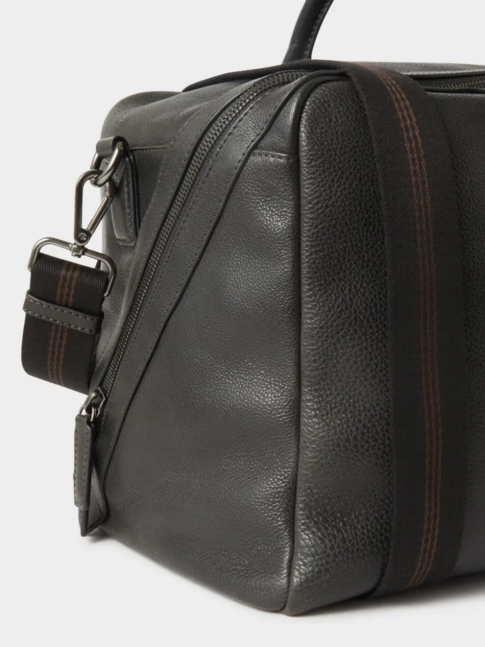 Osprey London Black The Compass Leather Weekender Bag