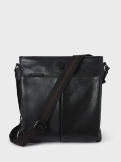 Osprey London Black The Compass Leather Cross-Body Bag