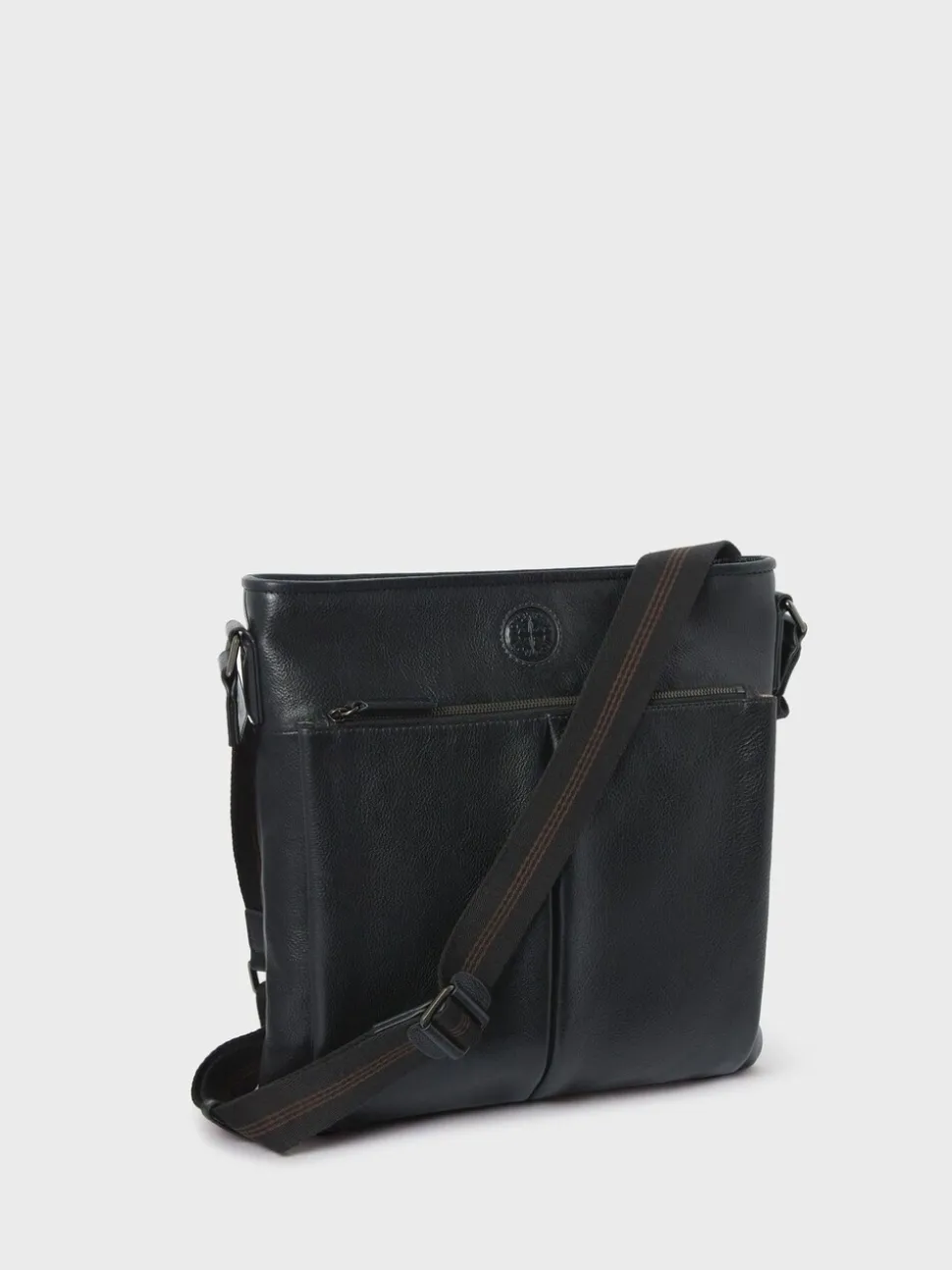 Osprey London Black The Compass Leather Cross-Body Bag