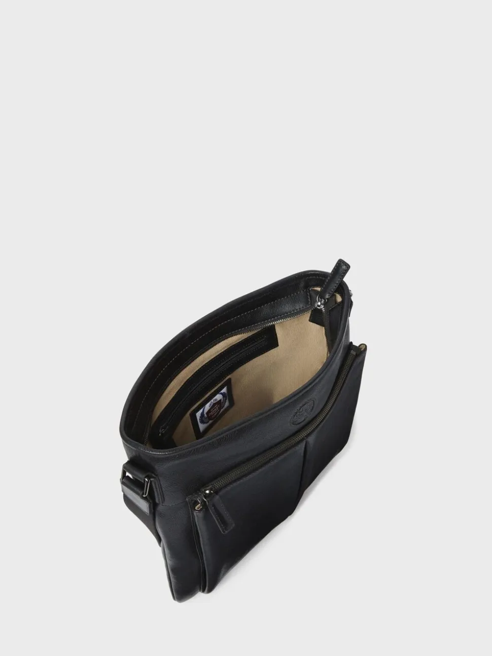 Osprey London Black The Compass Leather Cross-Body Bag