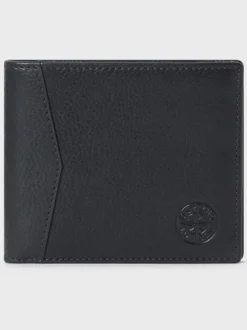 Osprey London Black The Compass Leather Coin Wallet