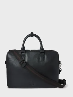 Osprey London Black The Compass Leather Laptop Bag